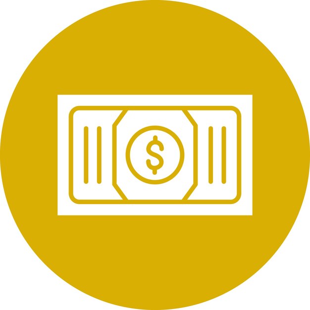 Diseño vectorial Estilo del icono de efectivo