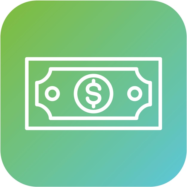 Diseño vectorial Estilo del icono de efectivo