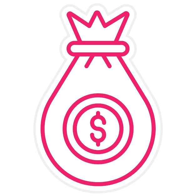 Diseño vectorial Estilo del icono de efectivo