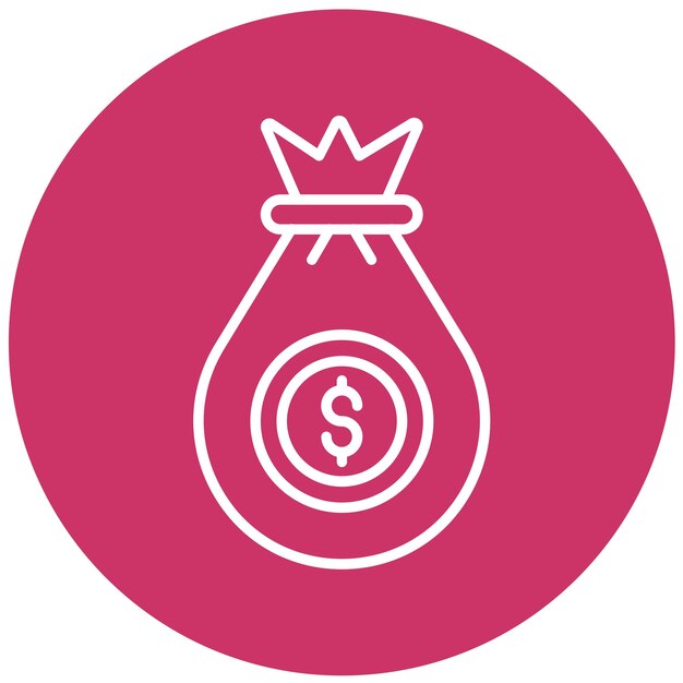 Diseño vectorial Estilo del icono de efectivo