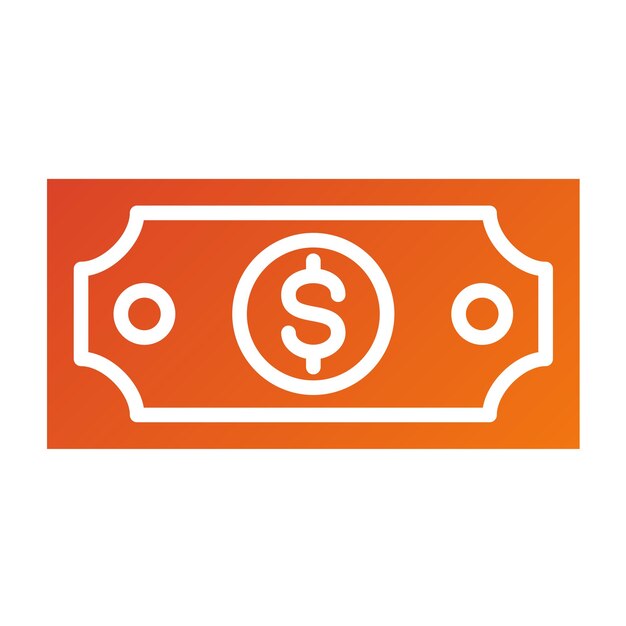 Diseño vectorial Estilo del icono de efectivo