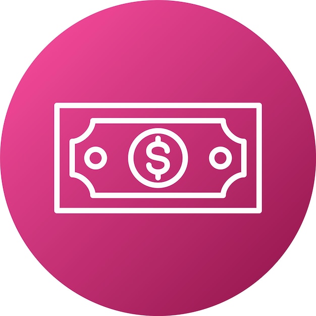 Diseño vectorial Estilo del icono de efectivo