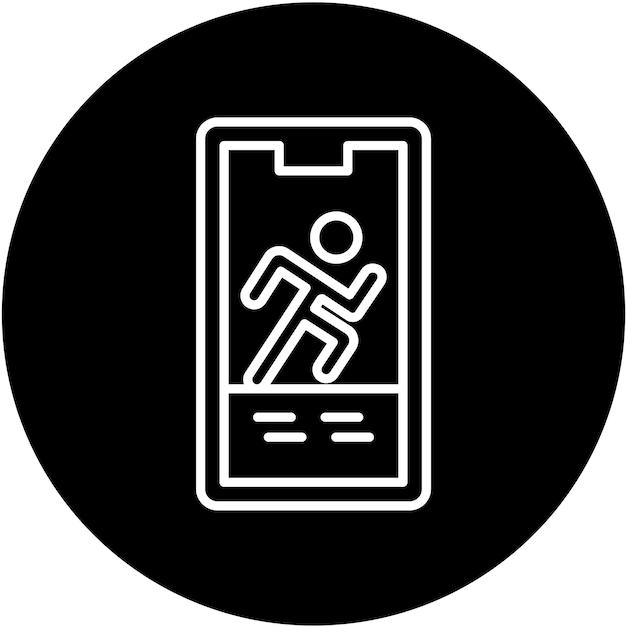 Diseño vectorial Estilo del icono en ejecución