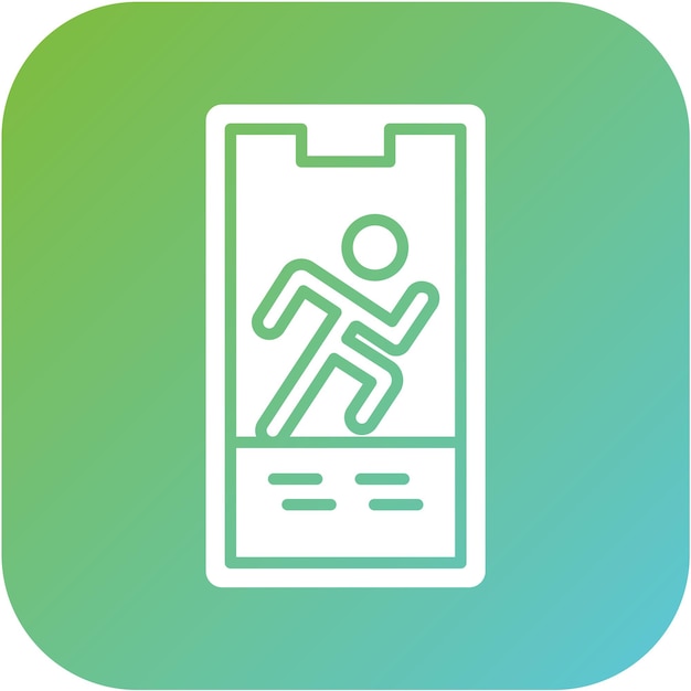 Diseño vectorial Estilo del icono en ejecución