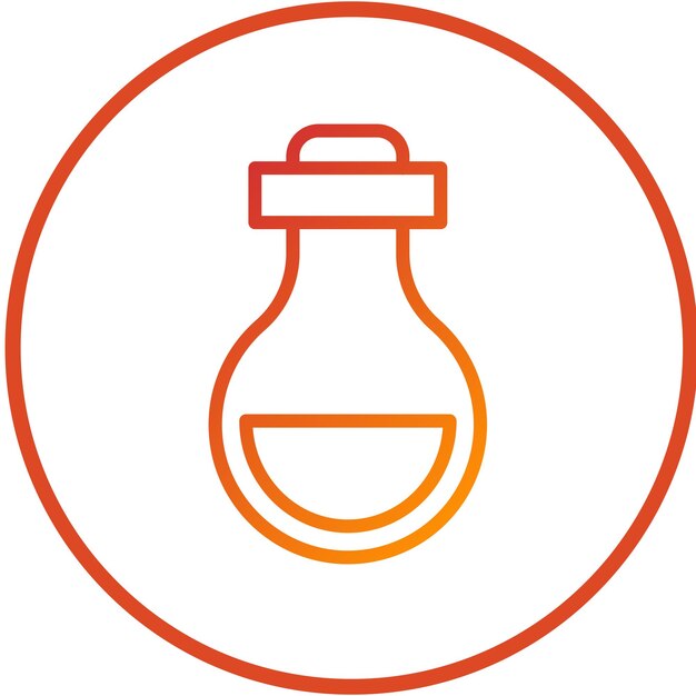 Diseño vectorial del estilo del icono de elaboración de pociones
