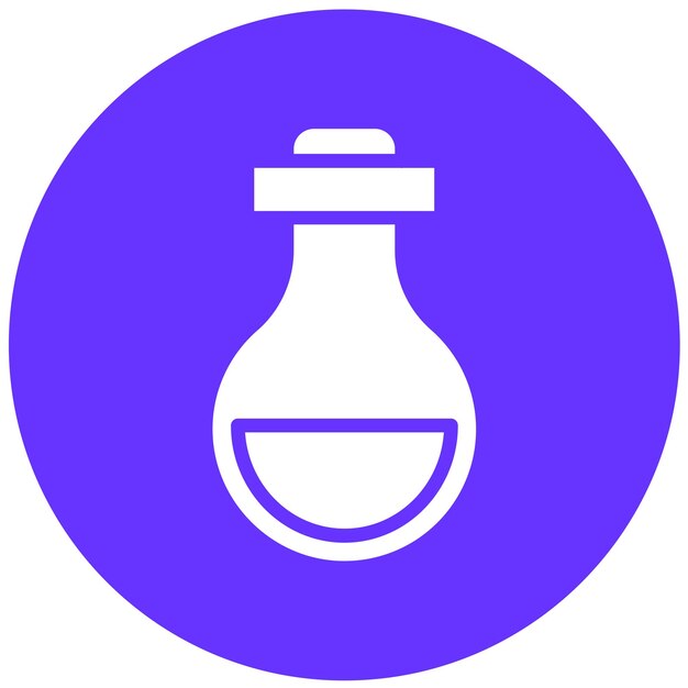 Diseño vectorial del estilo del icono de elaboración de pociones
