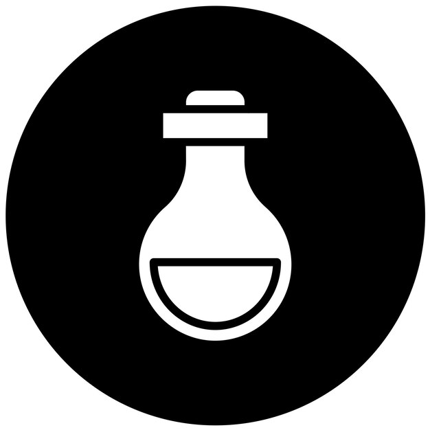 Diseño vectorial del estilo del icono de elaboración de pociones