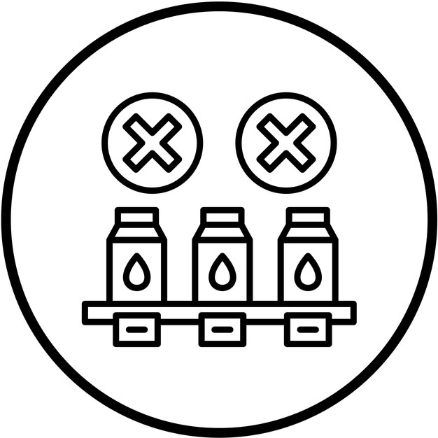 Diseño vectorial Estilo de icono de elección errónea