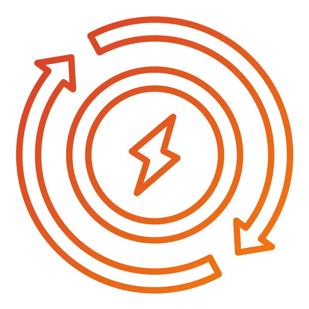 Diseño vectorial Estilo del icono de electricidad