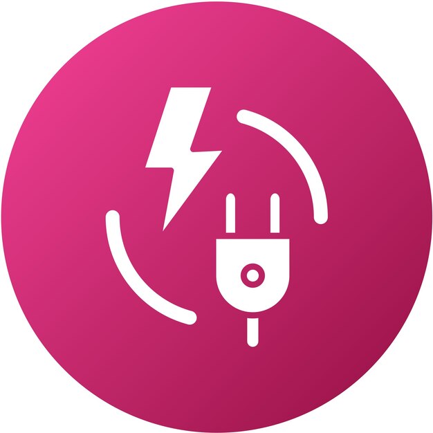 Diseño vectorial Estilo del icono de electricidad