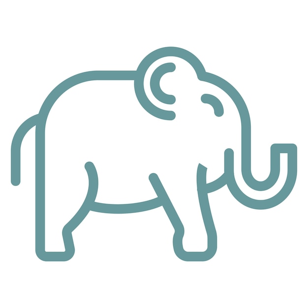 Diseño vectorial Estilo de icono de elefante de circo