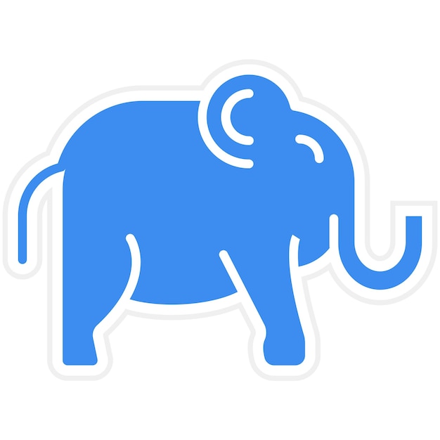 Diseño vectorial Estilo de icono de elefante de circo