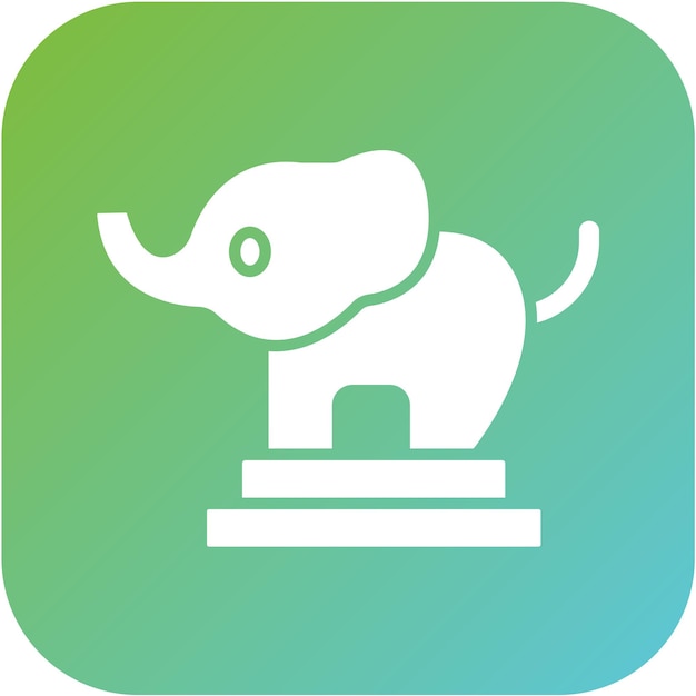 Diseño vectorial Estilo de icono de elefante de circo