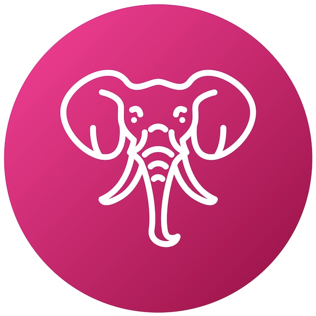 Diseño vectorial Estilo del icono del elefante