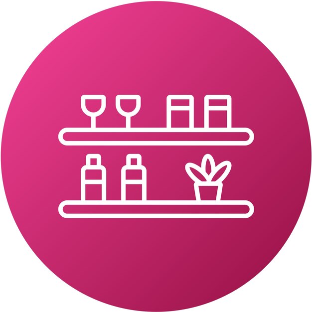 Diseño vectorial Estilo del icono del elemento de visualización