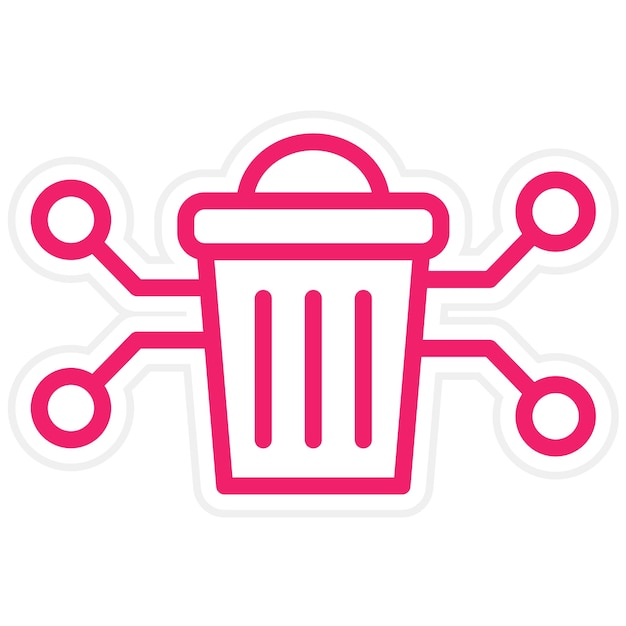 Diseño vectorial Estilo del icono de eliminación de CleanTech