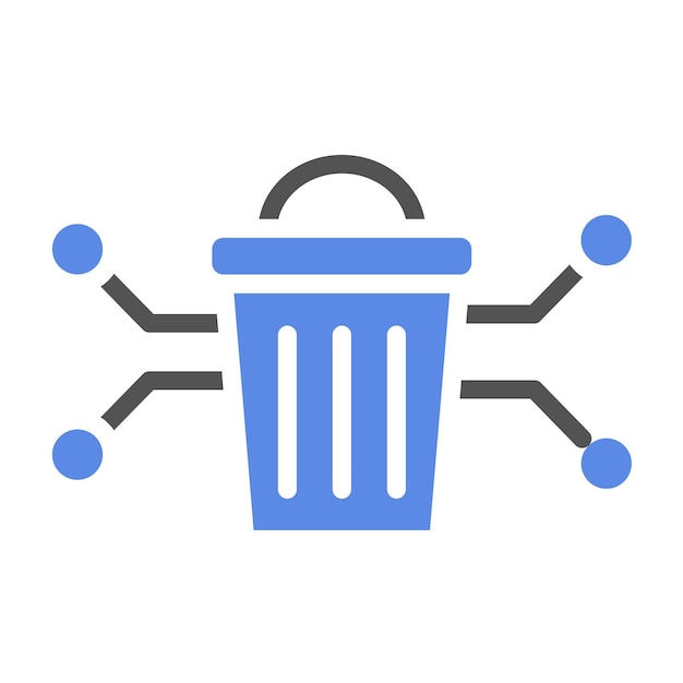 Diseño vectorial Estilo del icono de eliminación de CleanTech