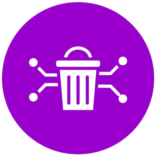 Diseño vectorial Estilo del icono de eliminación de CleanTech