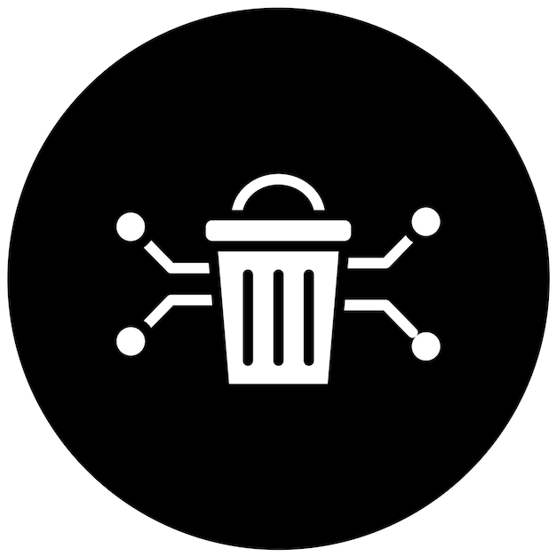 Diseño vectorial Estilo del icono de eliminación de CleanTech