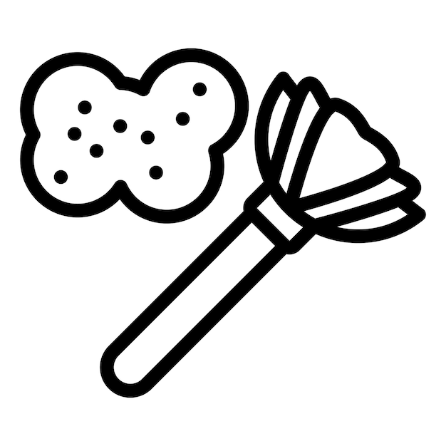 Diseño vectorial Estilo del icono de eliminación de polvo