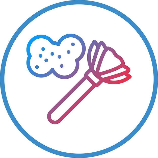 Diseño vectorial Estilo del icono de eliminación de polvo