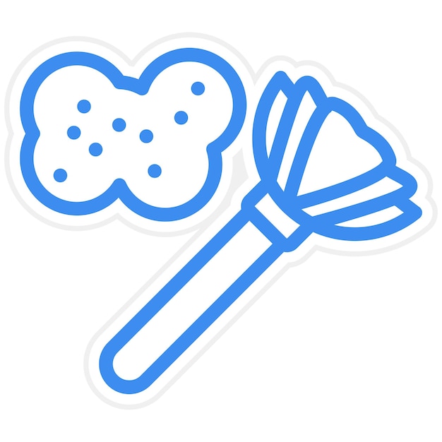 Diseño vectorial Estilo del icono de eliminación de polvo