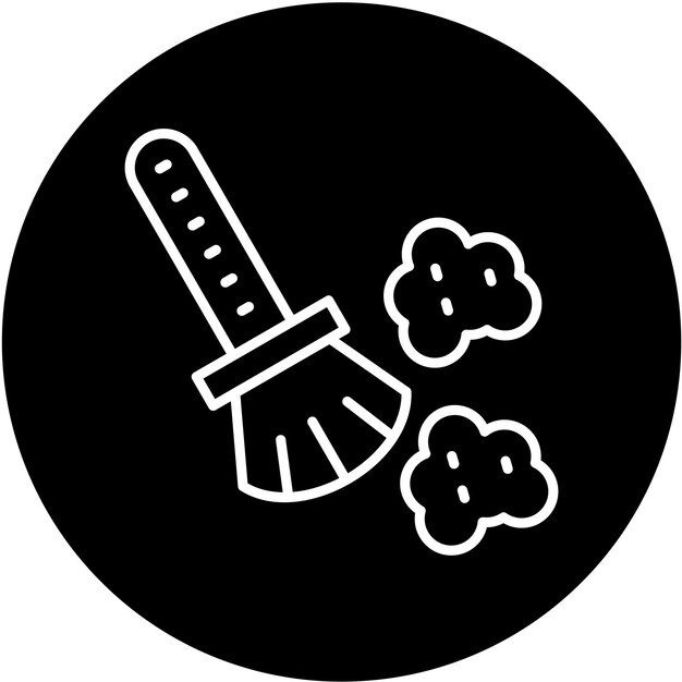 Diseño vectorial Estilo del icono de eliminación de polvo