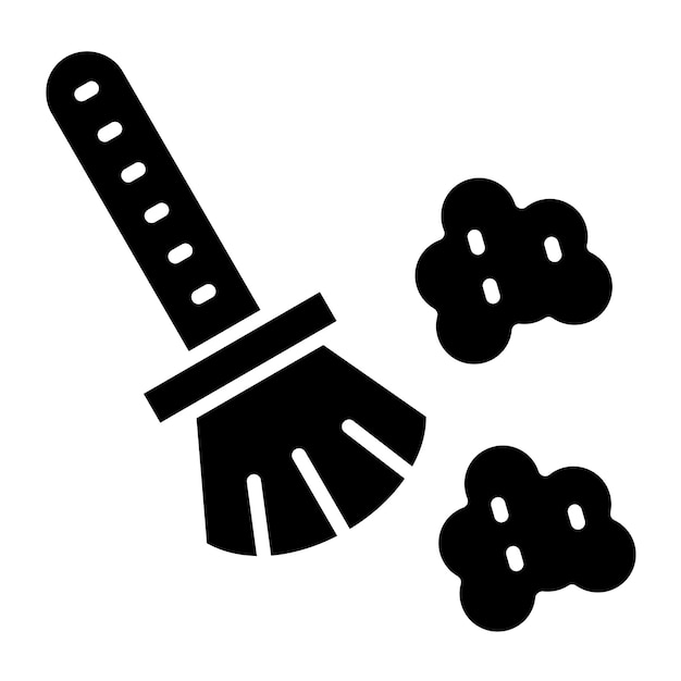 Diseño vectorial Estilo del icono de eliminación de polvo
