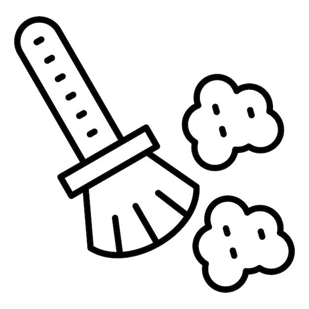 Diseño vectorial Estilo del icono de eliminación de polvo
