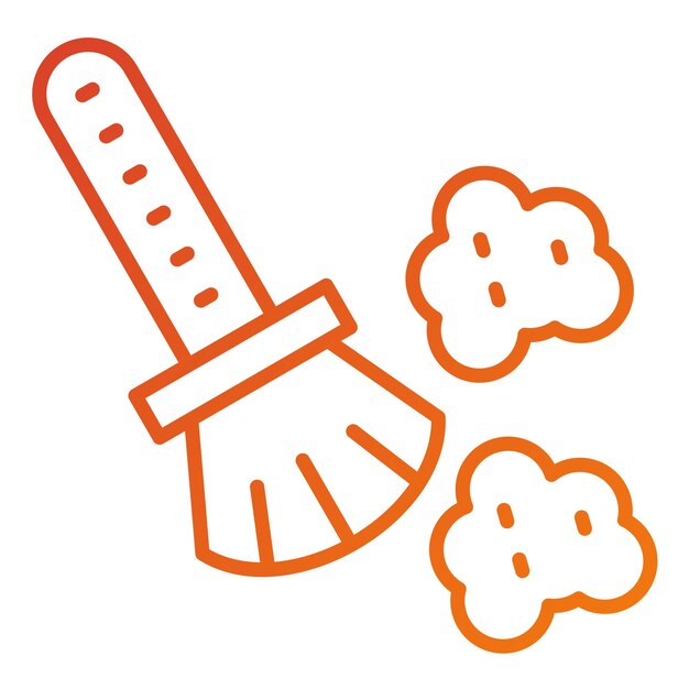 Diseño vectorial Estilo del icono de eliminación de polvo