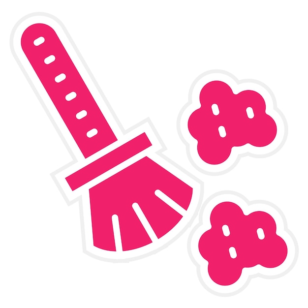 Diseño vectorial Estilo del icono de eliminación de polvo