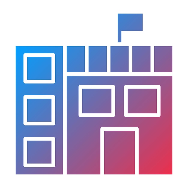 Diseño vectorial Estilo del icono de la embajada