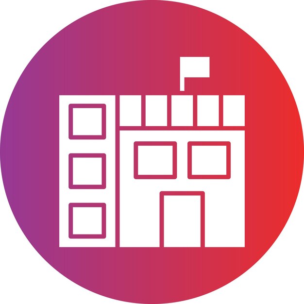 Diseño vectorial Estilo del icono de la embajada