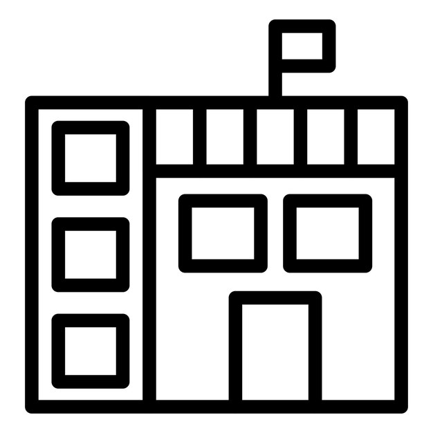 Diseño vectorial Estilo del icono de la embajada