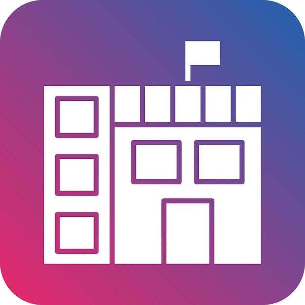Diseño vectorial Estilo del icono de la embajada