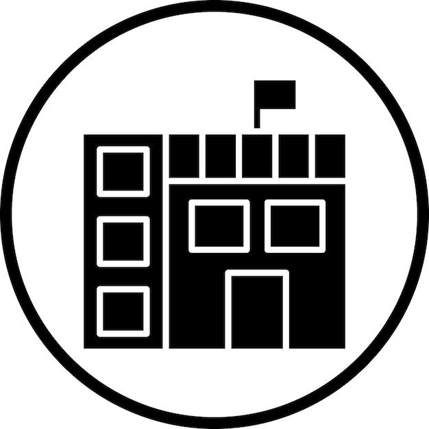 Diseño vectorial Estilo del icono de la embajada