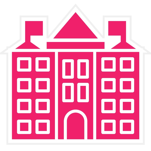 Diseño vectorial Estilo del icono de la embajada