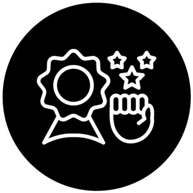 Diseño vectorial Estilo del icono del emblema de confianza