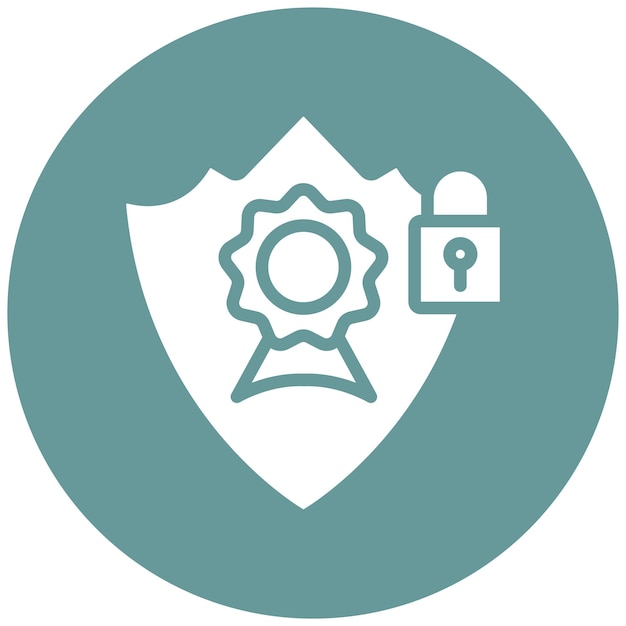 Diseño vectorial Estilo de icono de emblema seguro