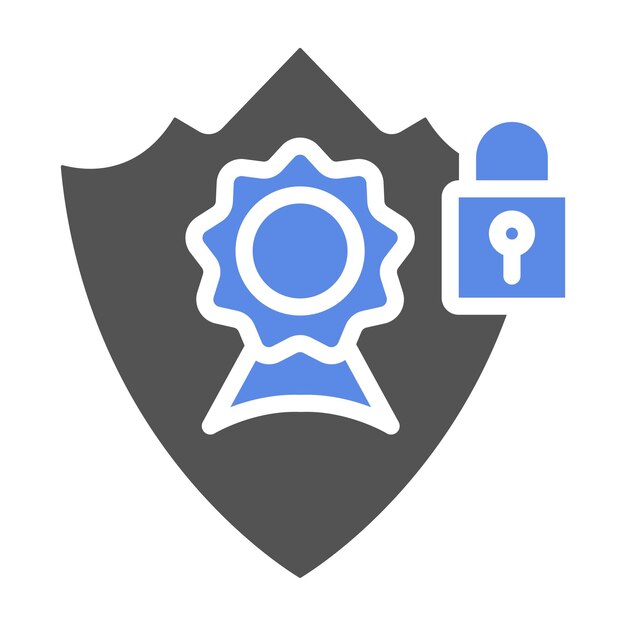 Diseño vectorial Estilo de icono de emblema seguro