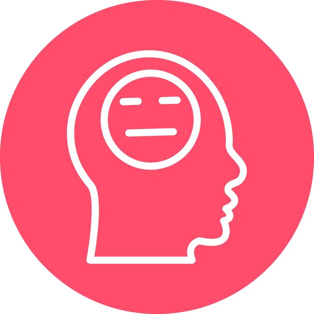 Diseño vectorial Estilo de icono de emoción tranquila
