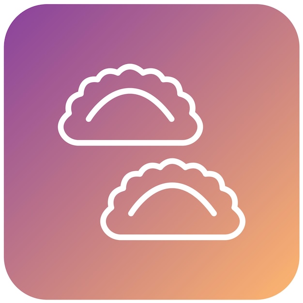 Diseño vectorial Estilo de icono de Empanada