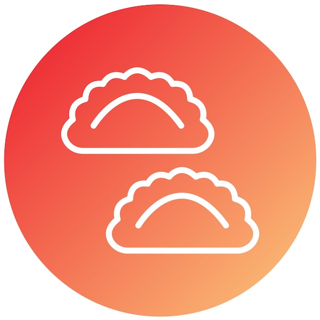 Diseño vectorial Estilo de icono de Empanada