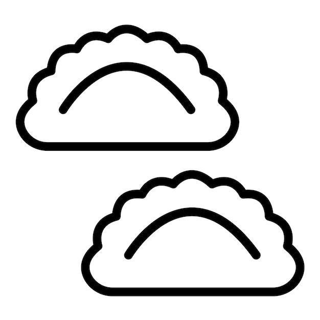 Diseño vectorial Estilo de icono de Empanada
