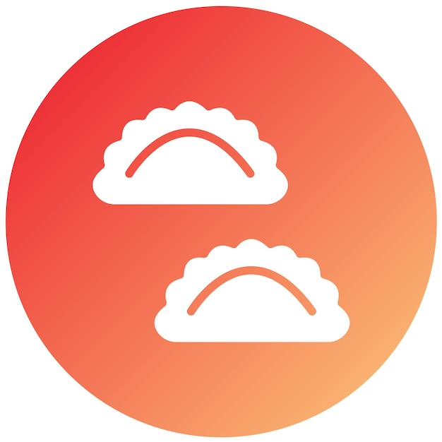 Diseño vectorial Estilo de icono de Empanada