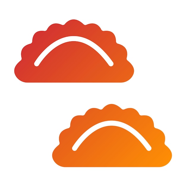 Diseño vectorial Estilo de icono de Empanada