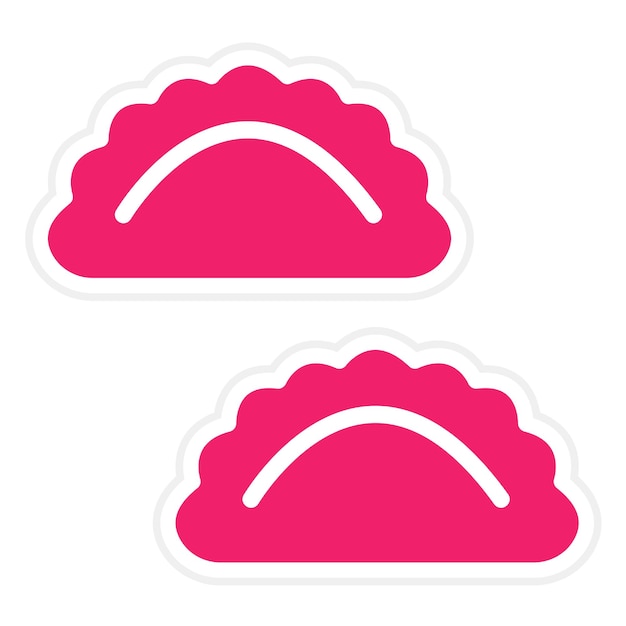 Diseño vectorial Estilo de icono de Empanada