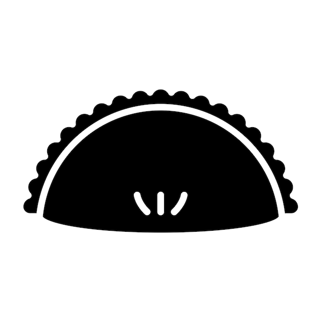 Diseño vectorial Estilo de icono de Empanada