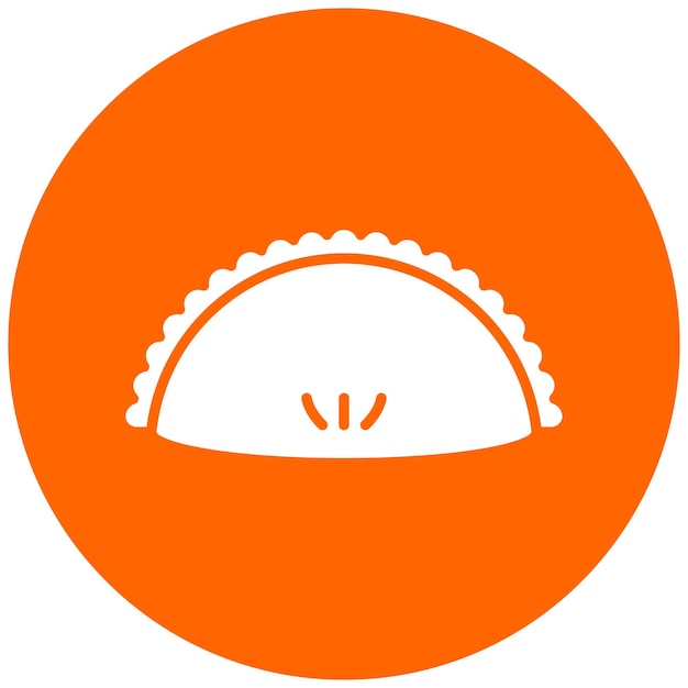 Diseño vectorial Estilo de icono de Empanada