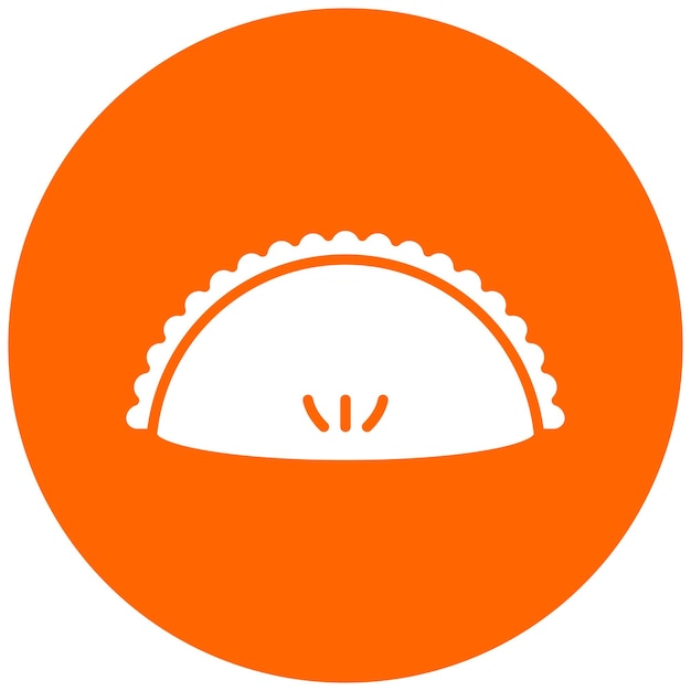 Diseño vectorial estilo de icono de empanada